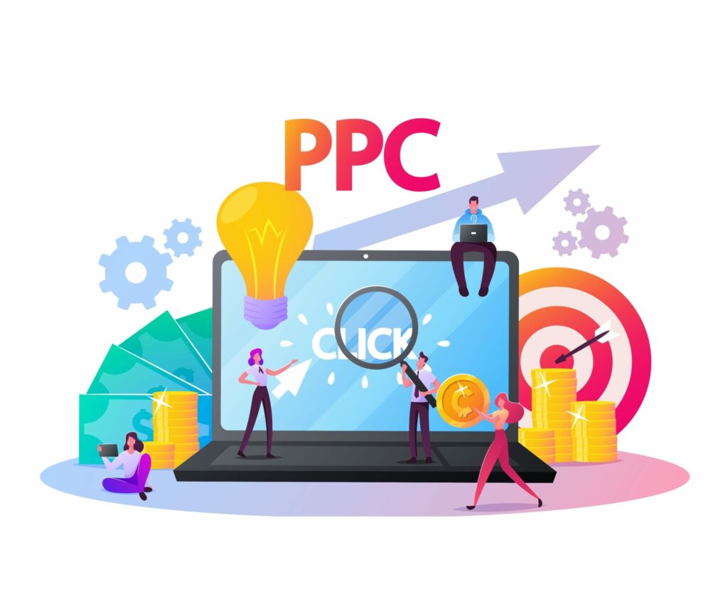 Illustration about pay per click