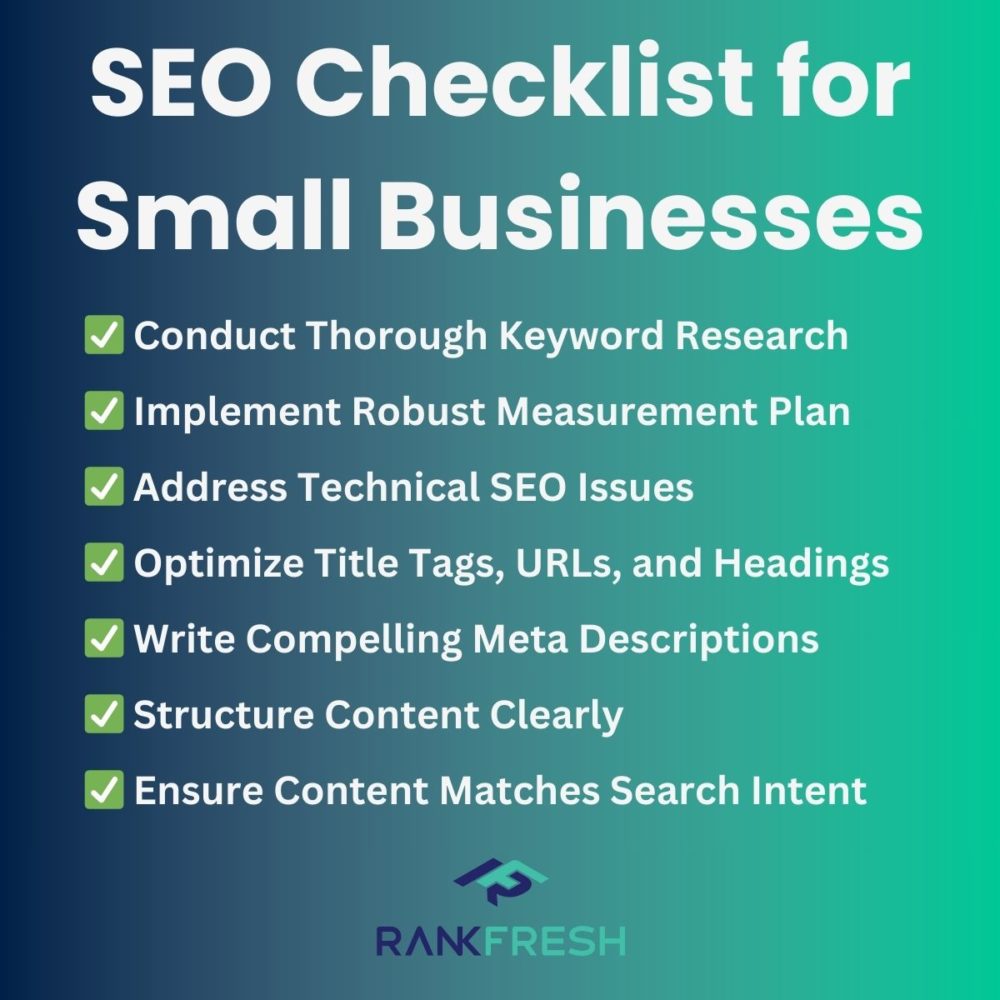 SEO Check List For Small Business